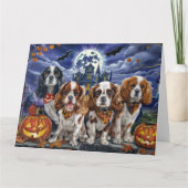 Cavalier King Charles Spaniel Halloween Spooky Karte (Vorderseite)