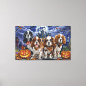 Cavalier King Charles Spaniel Halloween Spooky Leinwanddruck (Vorderseite)