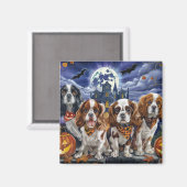 Cavalier King Charles Spaniel Halloween Spooky Magnet (Vorderseite/Rückseite)
