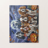Cavalier King Charles Spaniel Halloween Spooky Puzzle (Vertikal)