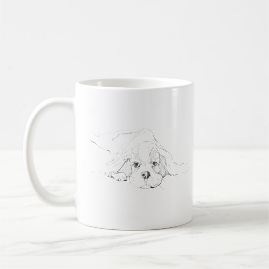 Cavalier King Charles Spaniel Haustier-Tasse Kaffeetasse (Links)