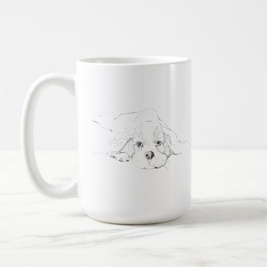 Cavalier King Charles Spaniel Haustier-Tasse Kaffeetasse (Links)