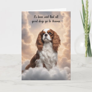 Cavalier King Charles Spaniel Heaven Beileid Feiertagskarte