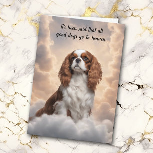 Cavalier King Charles Spaniel Heaven Beileid Feiertagskarte