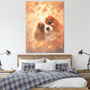 Cavalier King Charles Spaniel Herbstgeflüster Leinwanddruck