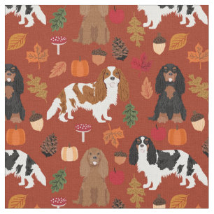 Cavalier King Charles Spaniel Herbstlaub Stoff