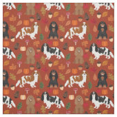 Cavalier King Charles Spaniel Herbstlaub Stoff (Muster)