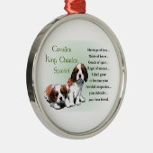Cavalier King Charles Spaniel Heritage of Liebe Silbernes Ornament (Rechts)