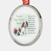 Cavalier King Charles Spaniel Heritage of Liebe Silbernes Ornament (Links)