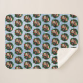 Cavalier King Charles Spaniel Holiday Blanket Sherpadecke (Vorderseite (Horizontal))