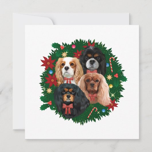 Cavalier King Charles Spaniel Holiday Cards Feiertagskarte (Vorderseite)