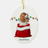 Cavalier King Charles Spaniel Holiday Gift Bag Cer Keramik Ornament (Hinten)