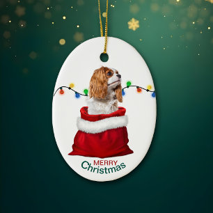 Cavalier King Charles Spaniel Holiday Gift Bag Cer Keramik Ornament