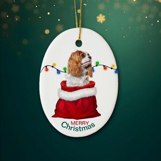 Cavalier King Charles Spaniel Holiday Gift Bag Cer Keramik Ornament