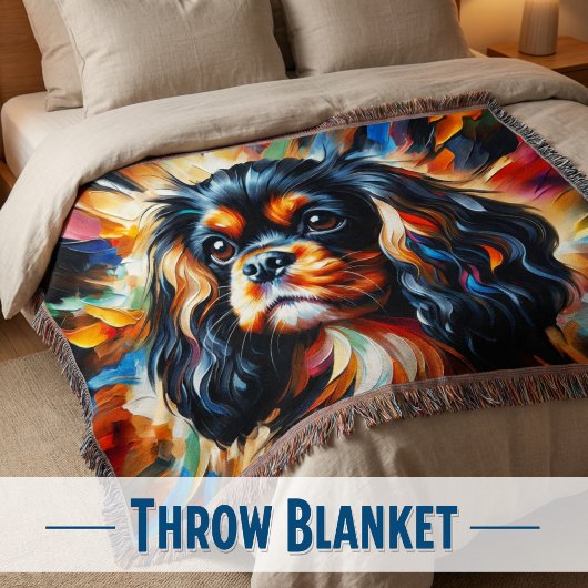 Cavalier King Charles Spaniel Hund Acryl Druck Decke