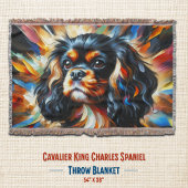 Cavalier King Charles Spaniel Hund Acryl Druck Decke