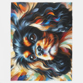 Cavalier King Charles Spaniel Hund Acryl Druck Fleecedecke (Vorderseite)