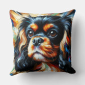 Cavalier King Charles Spaniel Hund Acryl Druck Kissen (Rückseite)
