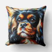 Cavalier King Charles Spaniel Hund Acryl Druck Kissen (Vorderseite)