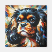 Cavalier King Charles Spaniel Hund Acryl Druck Magnet (Vorne)
