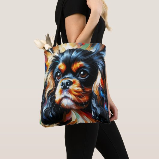 Cavalier King Charles Spaniel Hund Acryl Druck Tasche (Von Nahem)