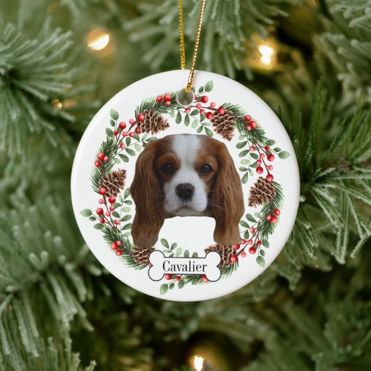 Cavalier King Charles Spaniel Hund Keramik Ornament (Baum)