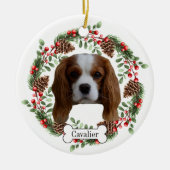 Cavalier King Charles Spaniel Hund Keramik Ornament (Vorne)