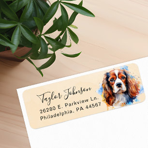 Cavalier King Charles Spaniel Hund Rücksendeadress