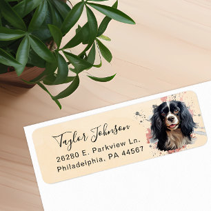 Cavalier King Charles Spaniel Hund Rücksendeadress