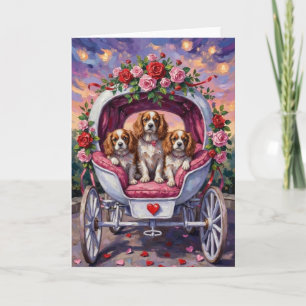 Cavalier King Charles Spaniel Hund Valentinstag Karte