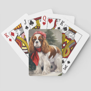 Cavalier King Charles Spaniel Hund Weihnachten Spielkarten