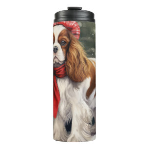 Cavalier King Charles Spaniel Hund Weihnachten Thermosbecher