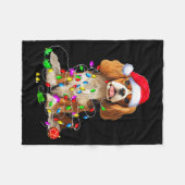 Cavalier King Charles Spaniel Hund Weihnachtsornam Fleecedecke (Vorderseite (Horizontal))