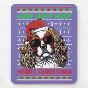 Cavalier King Charles Spaniel Hund Woof Frohe Weih Mousepad