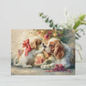 Cavalier King Charles Spaniel Hunde Weihnachten  (Stehend Vorderseite)
