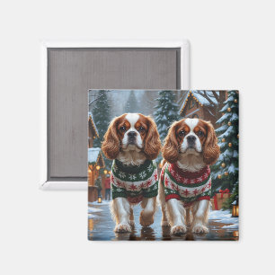 Cavalier King Charles Spaniel Hunde Weihnachten Sc Magnet