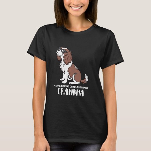 Cavalier King Charles Spaniel Hundebesitzer Oma T-Shirt (Vorderseite)