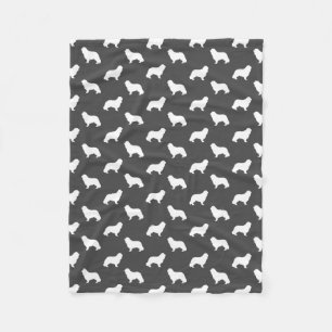 Cavalier King Charles Spaniel-Hundesilhouetten Fleecedecke