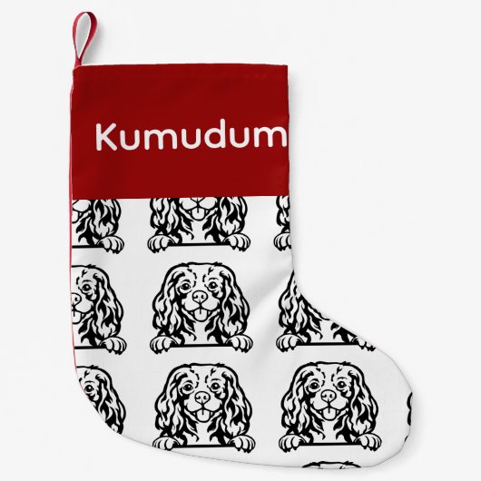 Cavalier King Charles Spaniel Hundesocken Maßgesch Kleiner Weihnachtsstrumpf (Vorderseite)