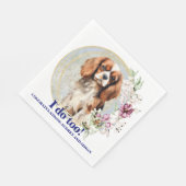Cavalier King Charles Spaniel I Do Too Wedding Serviette (Ecke)