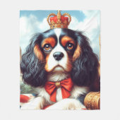 Cavalier King Charles Spaniel Illustration Fleecedecke (Vorderseite)