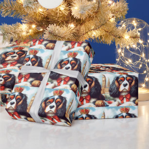 Cavalier King Charles Spaniel Illustration Geschenkpapier