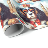 Cavalier King Charles Spaniel Illustration Geschenkpapier (Rolleneckpunkt)