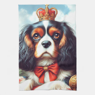 Cavalier King Charles Spaniel Illustration Geschirrtuch