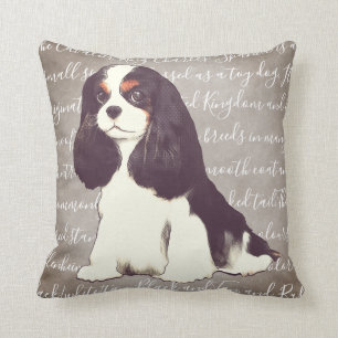 Cavalier King Charles Spaniel Illustration Kissen