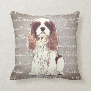 Cavalier King Charles Spaniel Illustration Kissen