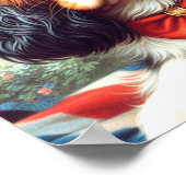 Cavalier King Charles Spaniel Illustration Poster (Ecke)