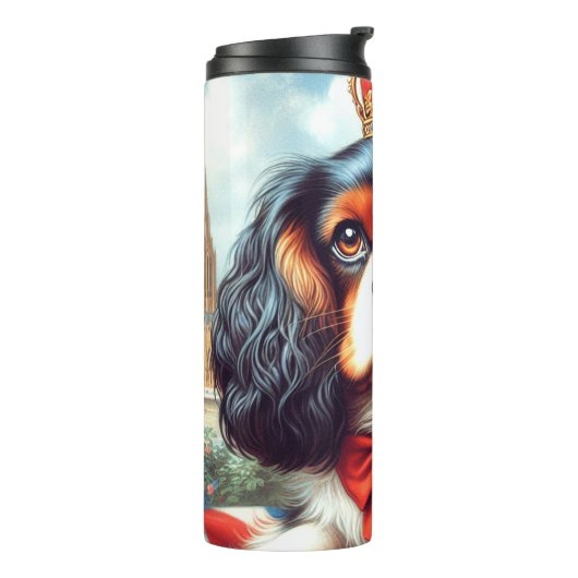 Cavalier King Charles Spaniel Illustration Thermosbecher (Nach links gedreht)