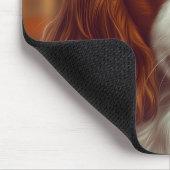 Cavalier King Charles Spaniel im Herbst Mousepad (Ecke)