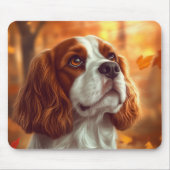 Cavalier King Charles Spaniel im Herbst Mousepad (Vorne)